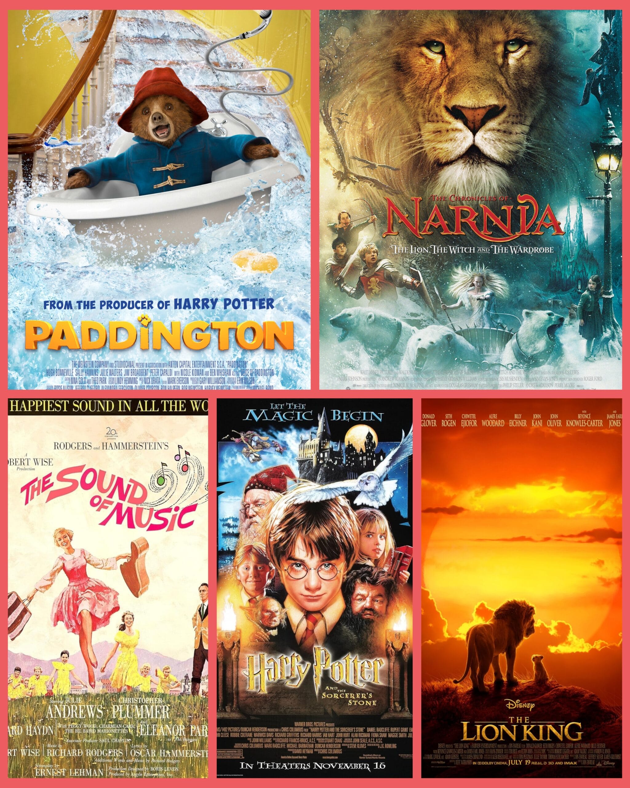 Family movie, বিশ্বের সেরা ১০০ মুভি: হ্যাপি নিউ ইয়ার স্পেশাল, harry potter, lion King, rarnia, the sound of music, 