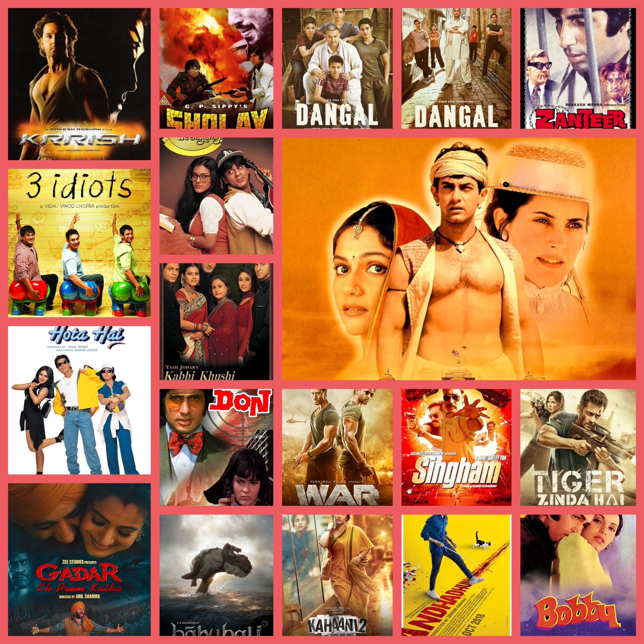 সর্বকালের ১০০ সেরা হিন্দি মুভি, হিন্দি মুভি