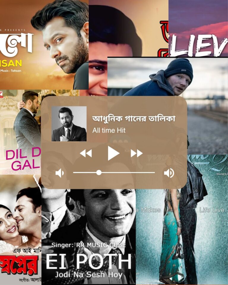 জনপ্রিয় আধুনিক গানের তালিকা