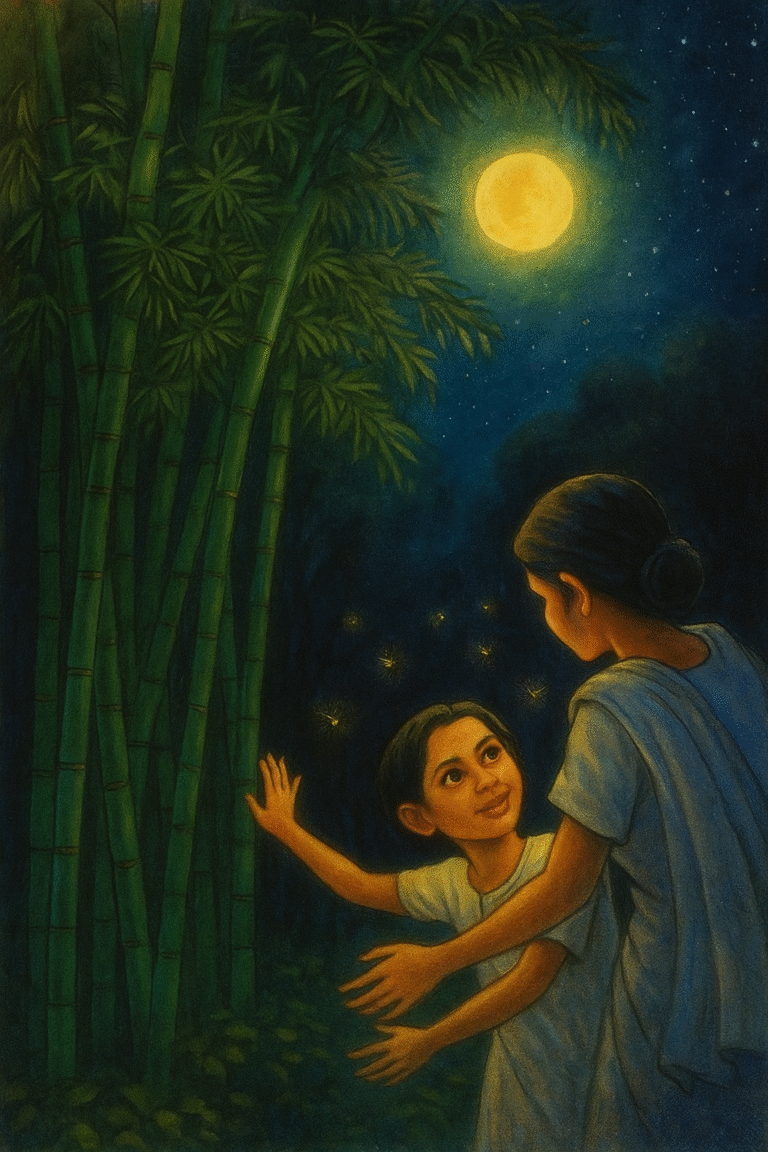 বাঁশ বাগানের মাথার উপর চাঁদ উঠেছে ওই কবিতা